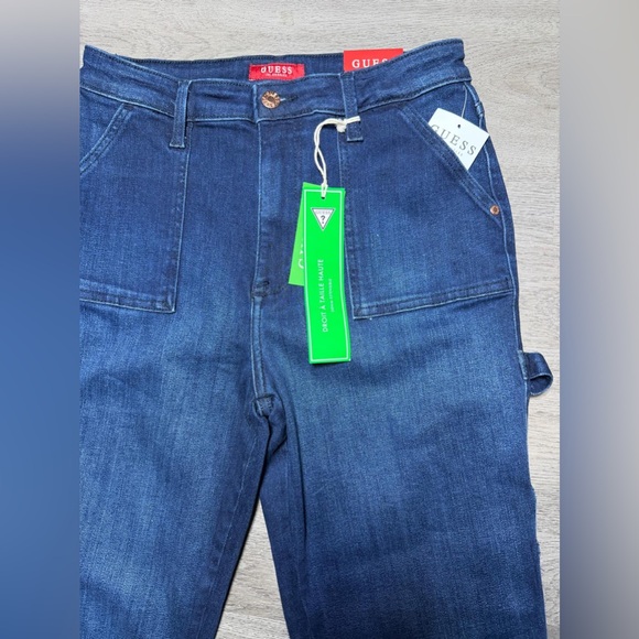 GUESS Los Angeles Women’s 6/28 Lina High-Rise Straight Jeans in a Dark Wash - Picture 3 of 11